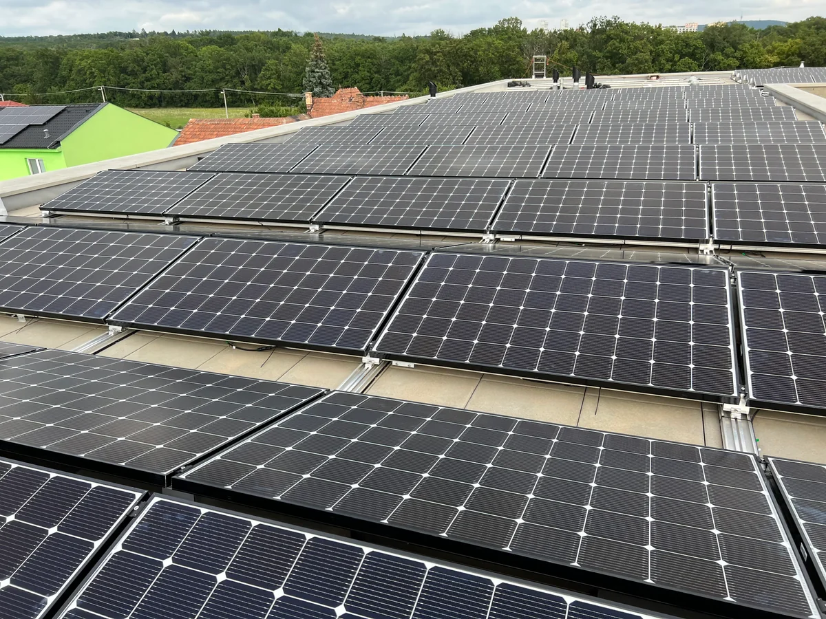 Rooftop photovoltaic installation from the European Kociánka project archive